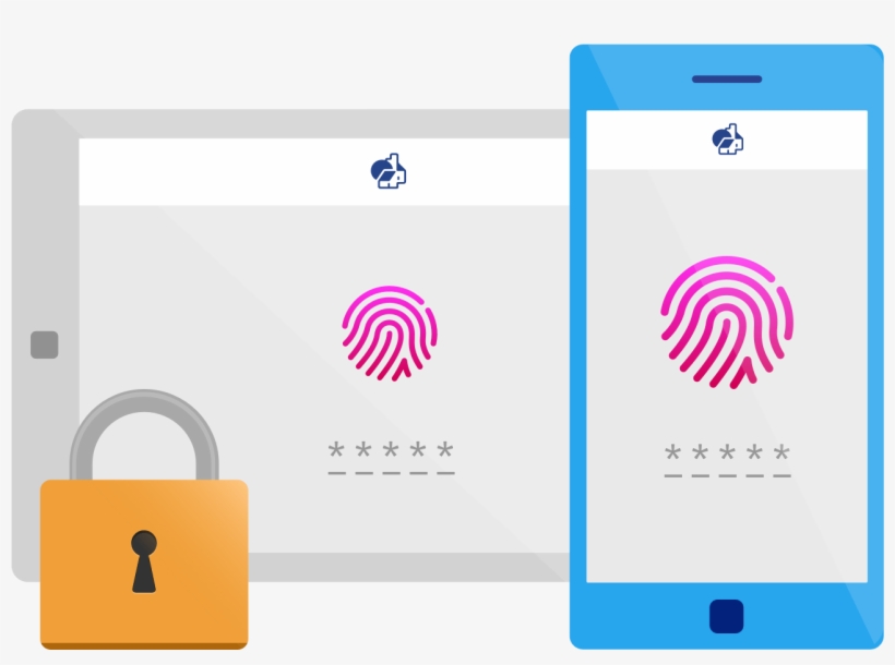 Image Of A Tablet And A Phone Representing Security - Bank App, transparent png