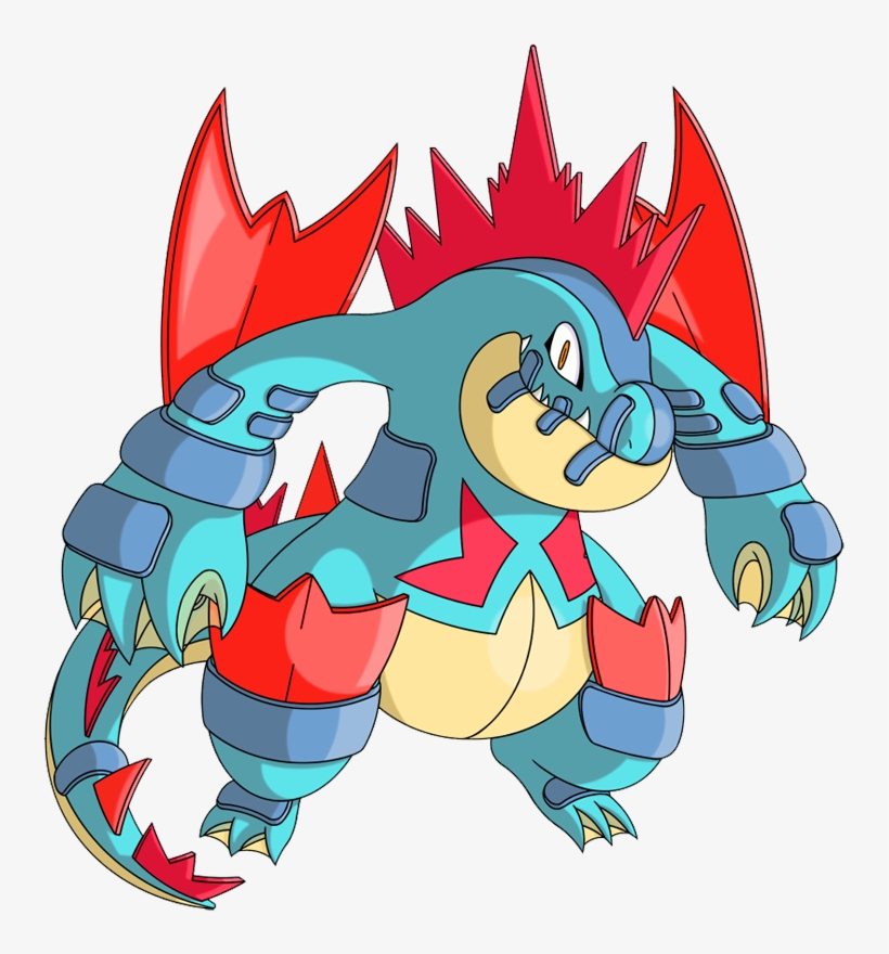 Pokemon 10159 Shiny Mega Feraligatr Pokedex - Feraligatr Shiny Totodile, transparent png