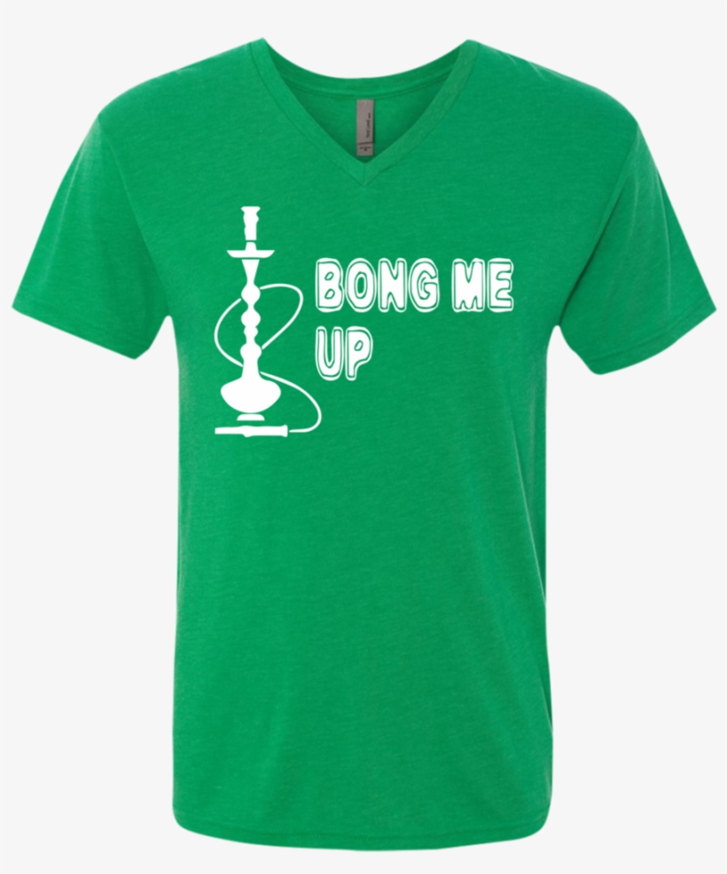 Bong Me Up Men's V Neck T Shirt - T-shirt, transparent png