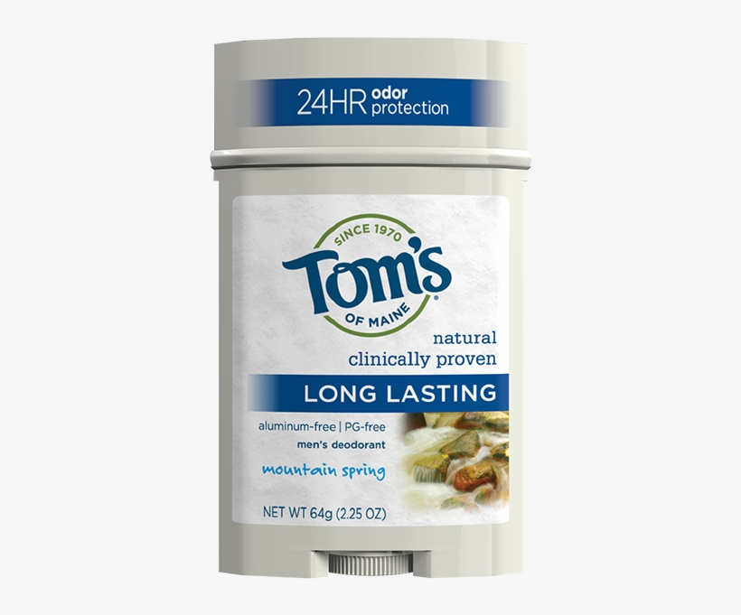 Toms Of Maine Mountain Spring Scented Long Lasting - Tom's Of Maine Men's Long Lasting Deodorant, Mountain, transparent png