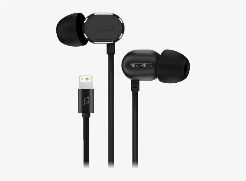 Akg N20 Lt In-ear Headphones With Apple Iphone Lightning - Akg N20 Lt Earphones - Black, transparent png