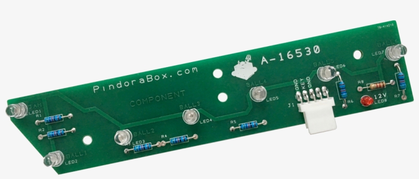 7 Led Opto Trough Board A-16530 - Light-emitting Diode, transparent png