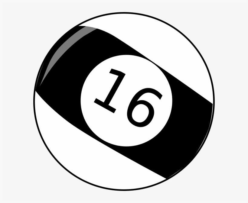 Clip Free Library Sixteen Baseball Billiard Ball - Billiard Ball Clip Art, transparent png