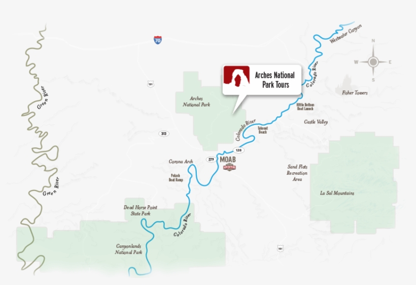 Arches National Park Map - National Park, transparent png