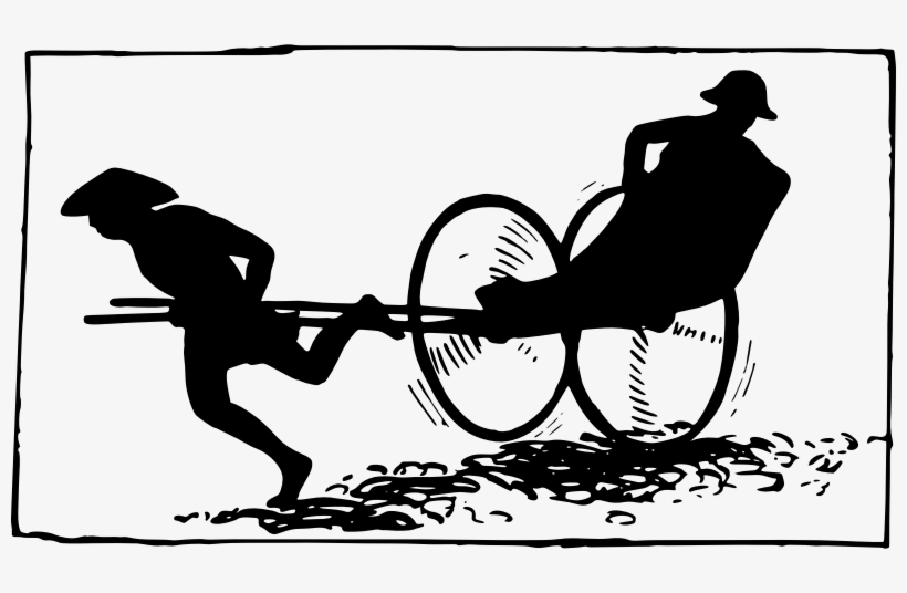 This Png File Is About Outline , Asian , Simple , Rickshaw - Clip Art, transparent png