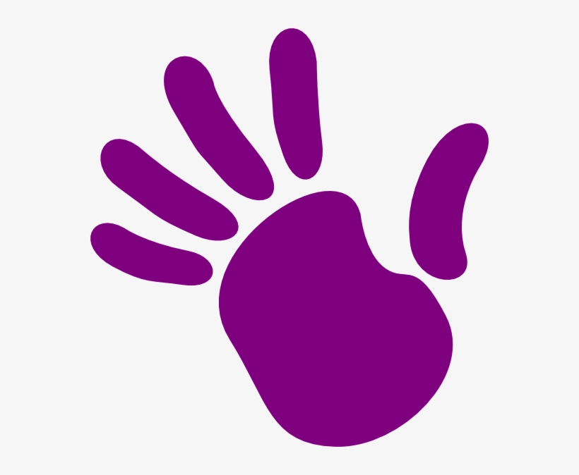 Purple Hand Clip Art - Purple Hand Transparent, transparent png