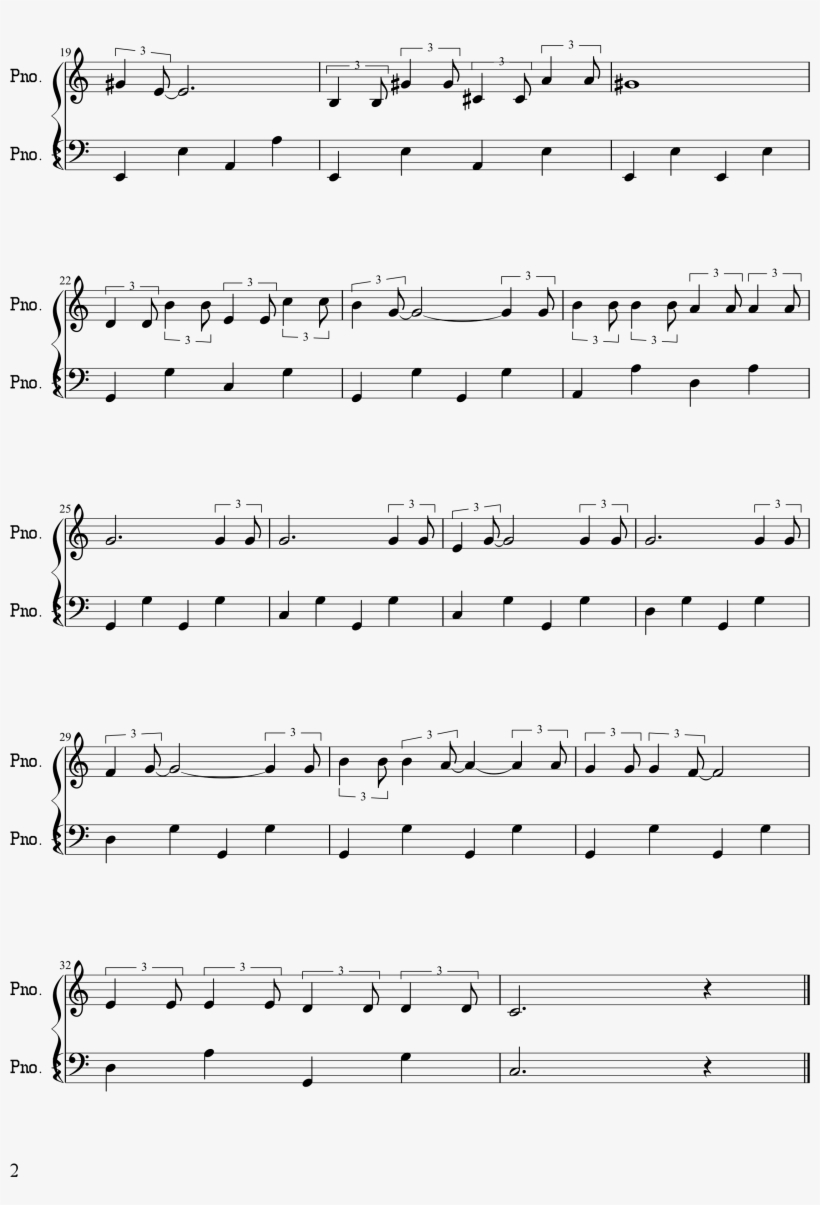 Winter Wonderland Bassline Score Part - Sheet Music, transparent png