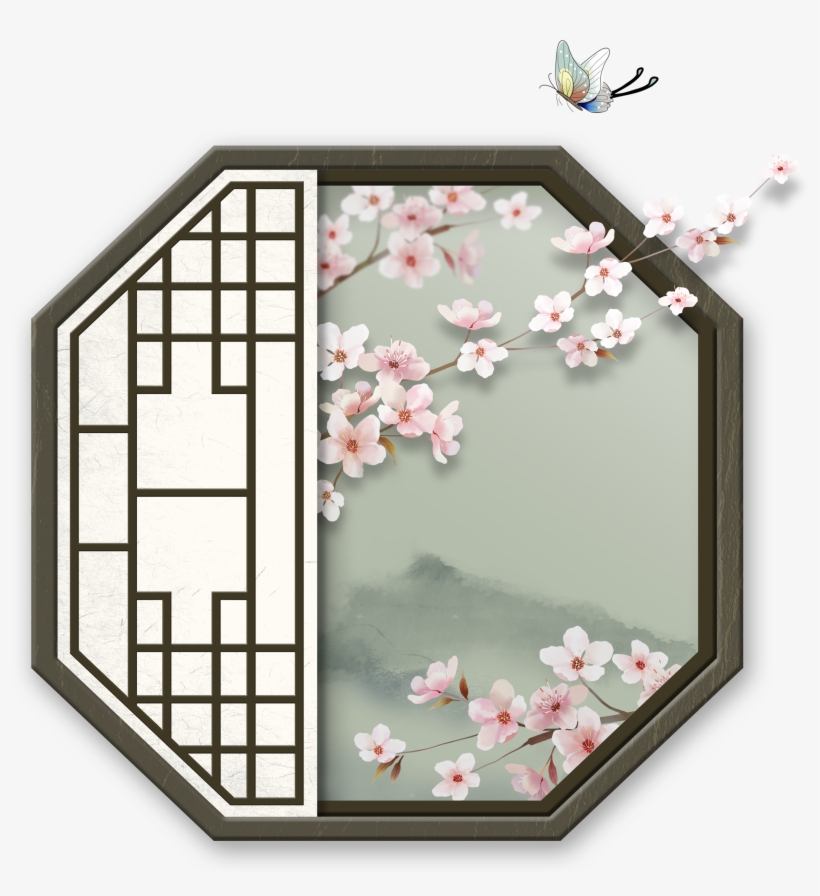 Classical Beautiful Window Decoration Vector - Chunfen, transparent png