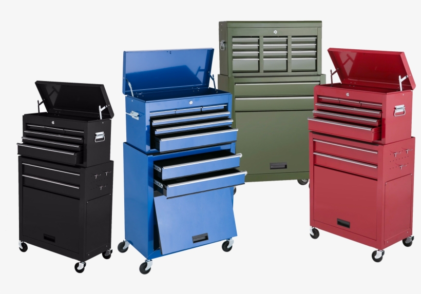 Handyman Heavy Duty Steel Toolbox With Chests And Roller, transparent png