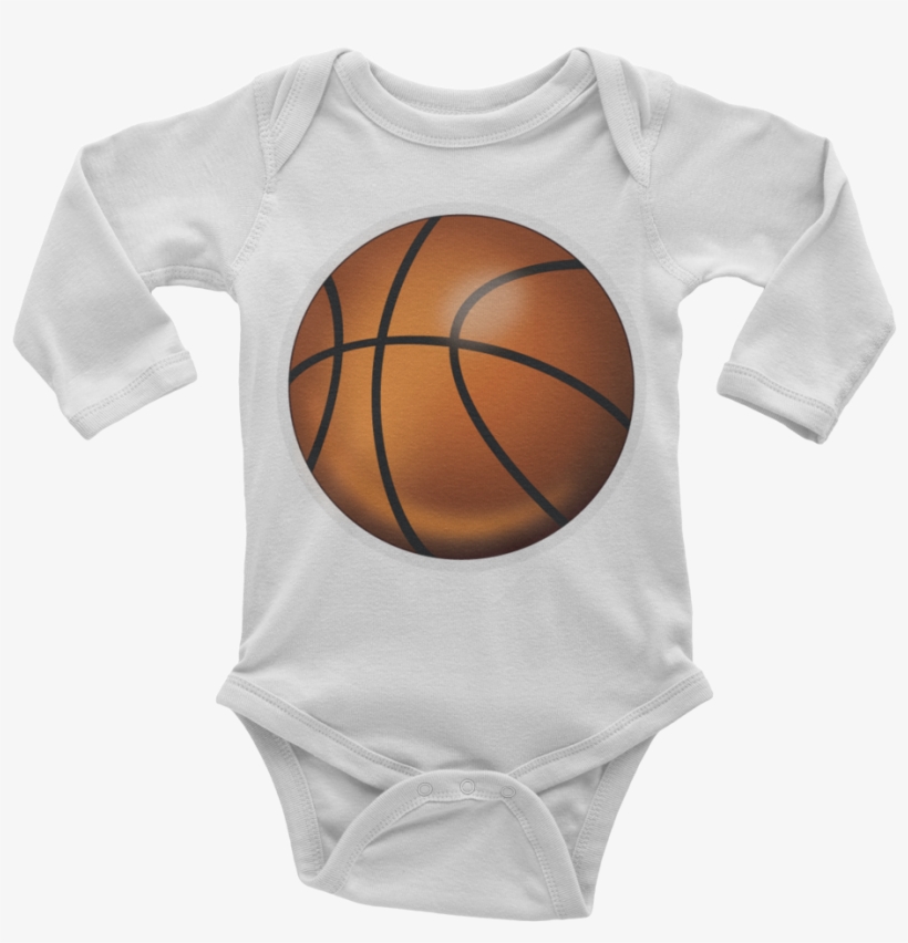 Emoji Baby Long Sleeve One Piece Basketball Just Emoji - Nanny Loves Me Baby Grows, transparent png