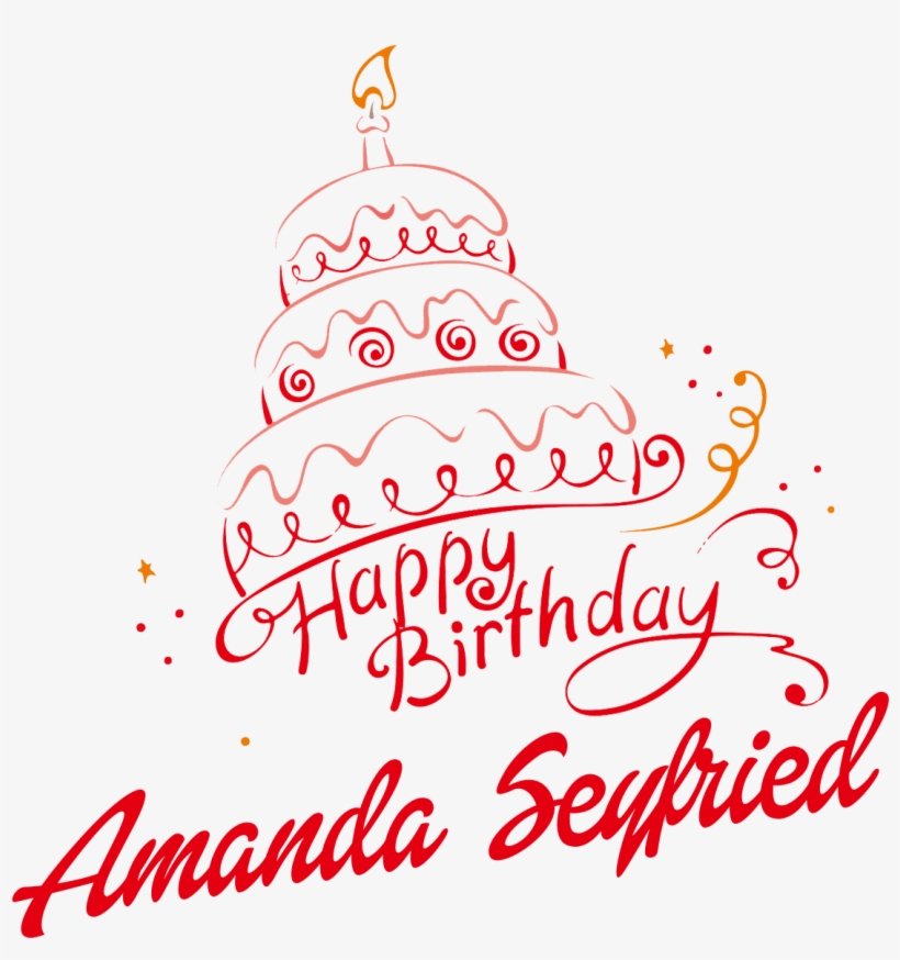 Amanda Seyfried Happy Birthday Vector Cake Name Png - Happy Birthday Monu Cake, transparent png