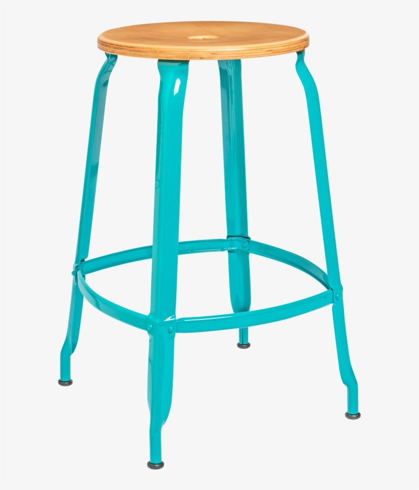 Nicolle Stool Wooden Seat 60cm - Fads Rainbow Bar Stool Purple Metal (pack, transparent png