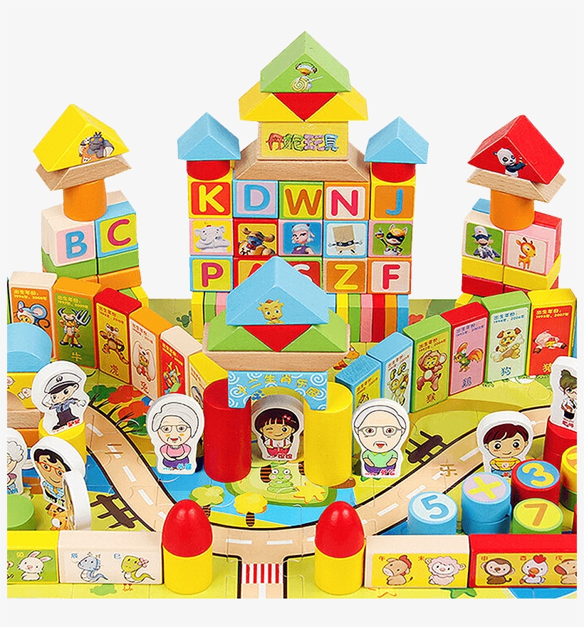 Children's Building Blocks Toys Large Particles Enlightenment - Toy Block, transparent png