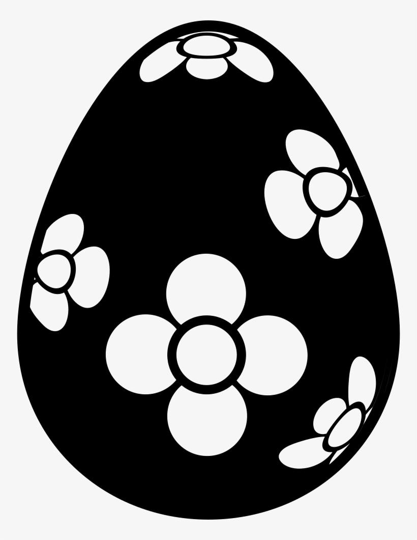 Easter Egg With Flowers Design Comments - Easter Egg Svg, transparent png