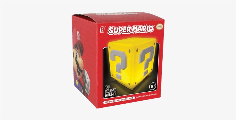 Nintendo Super Mini Question - Super Mario Mini Question Block Light With Sound -, transparent png