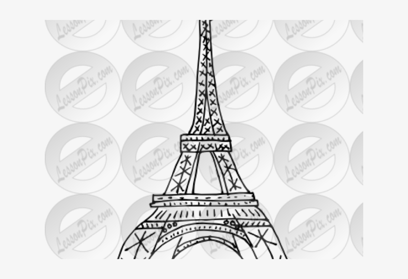 Drawn Eiffel Tower Outline - Tower, transparent png