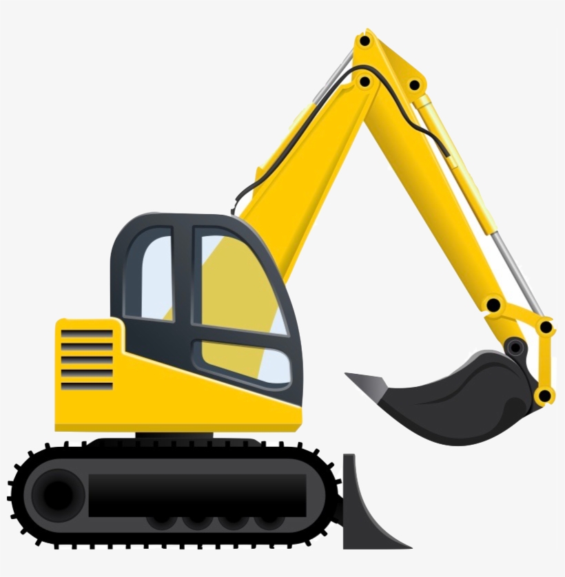 Clipart Freeuse Stock Bulldozer Clipart Yellow - Excavator Vector Png, transparent png