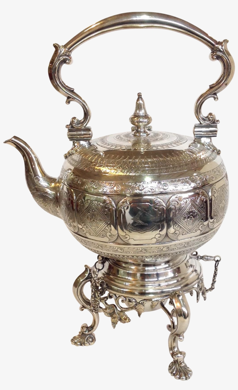 English Silver Tipping Kettle On Stand Elkington Family - Ergonomic Uccello Kettle Tipper Disability Tipping, transparent png