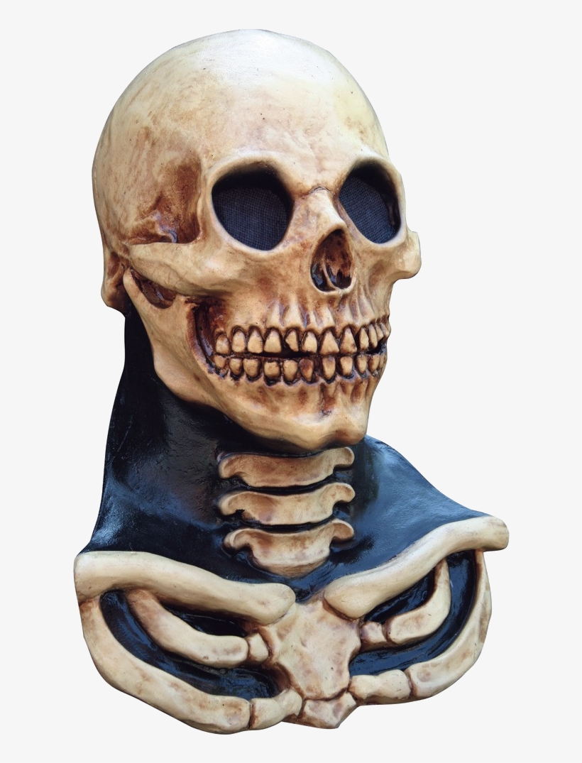Skull Skeleton Horror Mask - Long Neck Skull Mask, transparent png
