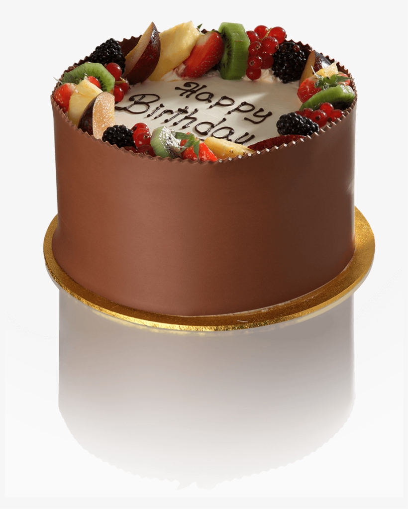 Fresh Handmade 6" Macedonia Cake With Dark Chocolate - Patisserie Valerie Macedonia Cake, transparent png