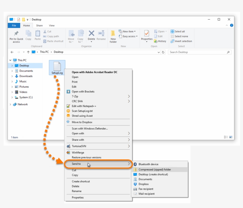 Select And Right-click The File , Then Select Send - Jar, transparent png