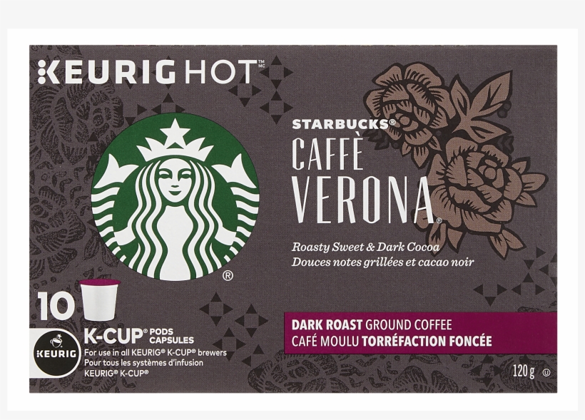 Starbucks Caffe Verona Dark K-cups, transparent png