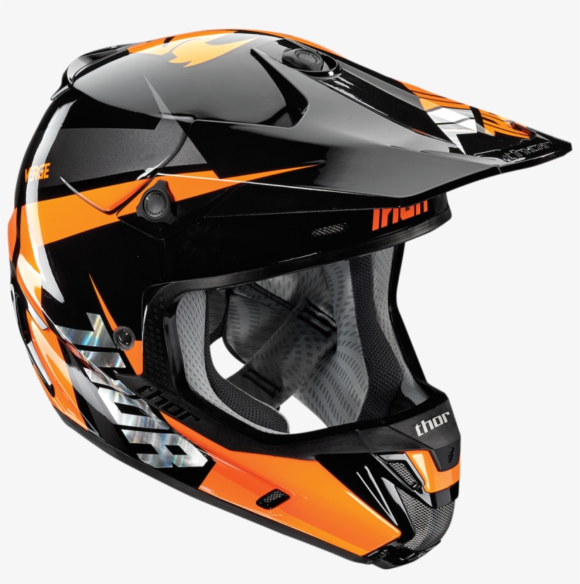 Thor Mx Verge Motocross Helmet Rebound Black Flo Orange - Thor Verge Helmet, transparent png