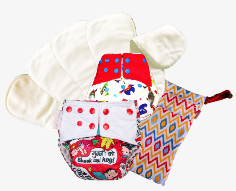 Freesize Starter Pack Cloth Diaper - Beige, transparent png