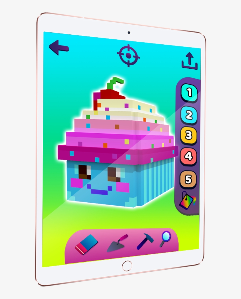 Ipad Vox - Voxel Island - Color 3d Pixel Blocks By Numbers, transparent png