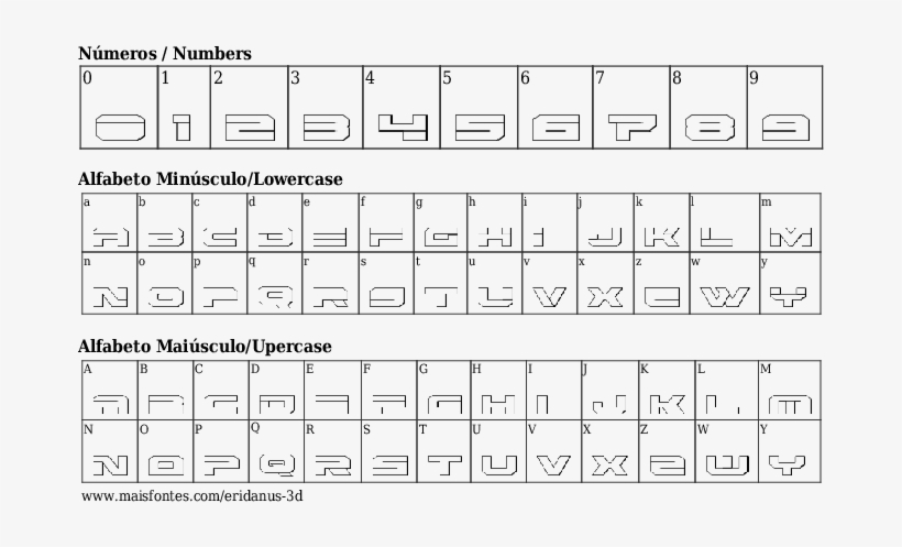 Font Details Eridanus 3d - Font, transparent png
