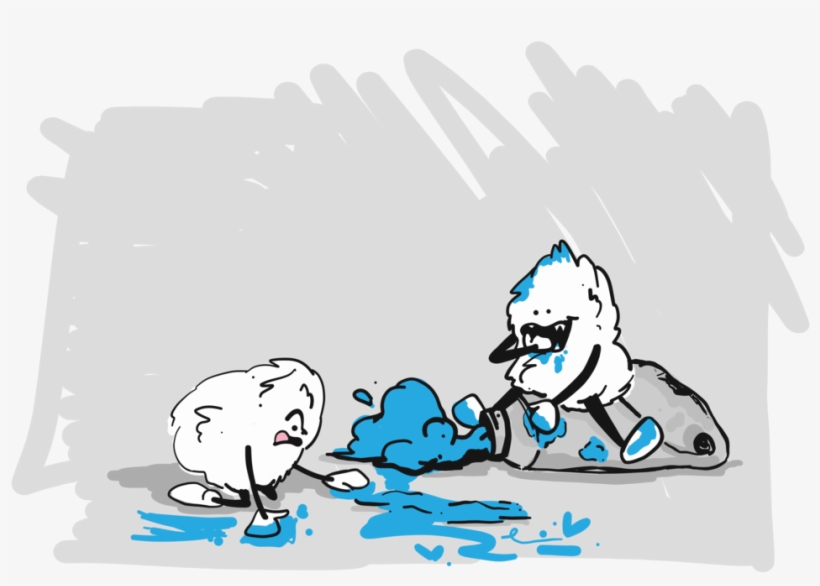 Cottonball Monsters Eat Paint-01, transparent png