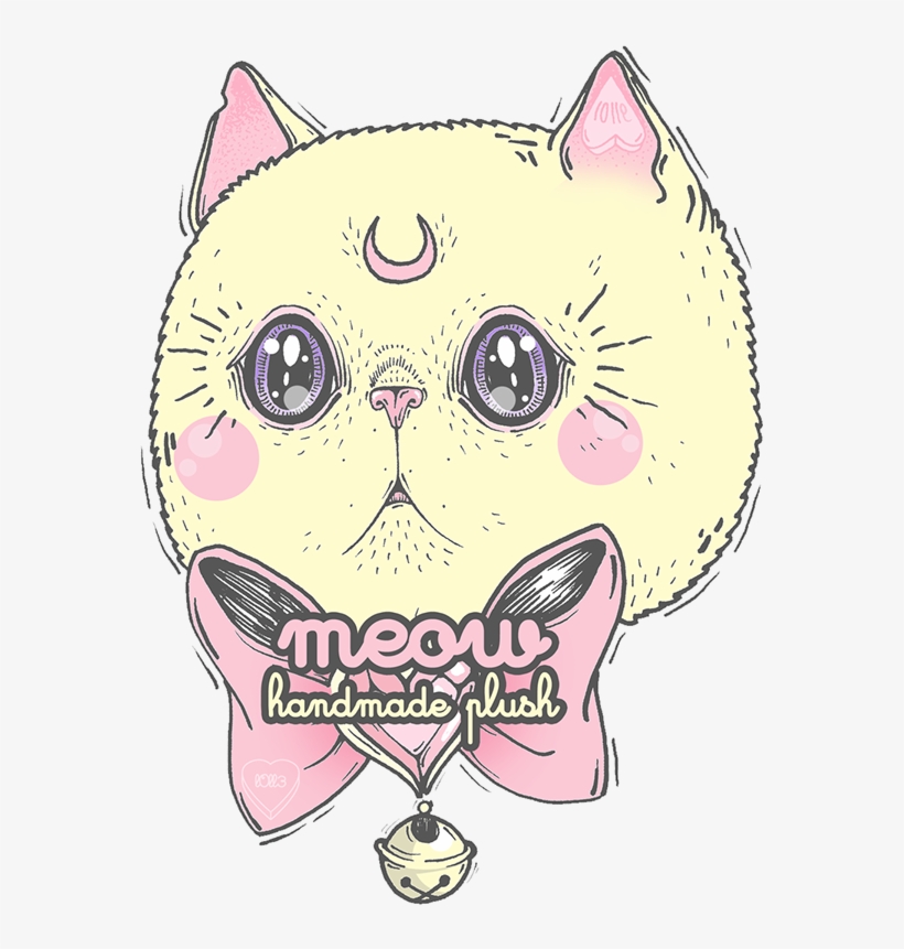 Faux Fur Fabric, Felt, Cotton Ball, Plastic Gem, Satin - Meow Canvas Print - Small By Loll3, transparent png