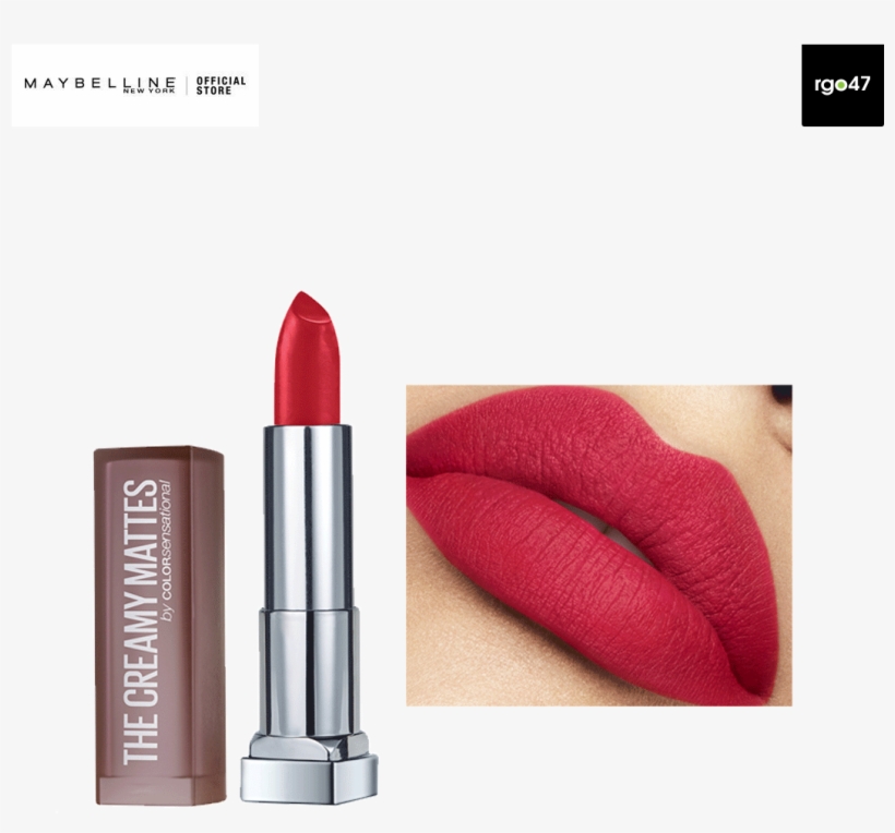Maybelline Color Sensational Creamy Matte Lipstick - Maybelline Color Sensational Bolds Lipstick, transparent png