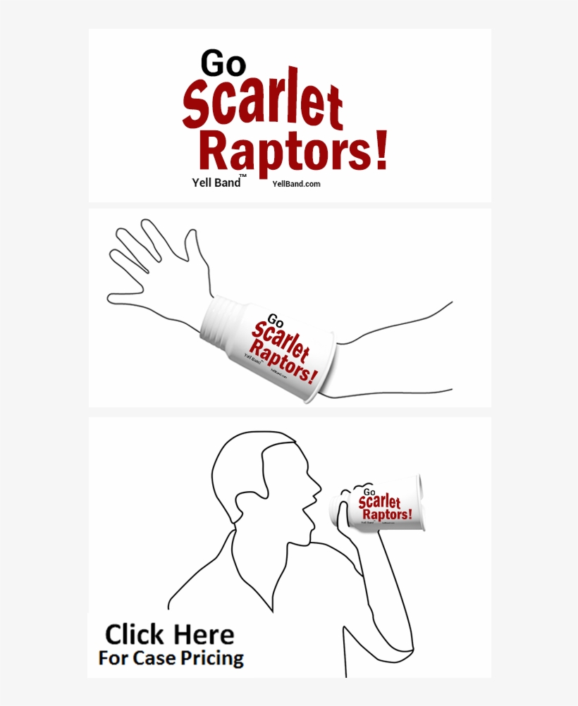 Yell Band - Wearable Megaphone - White - Go Scarlet - Drawing, transparent png