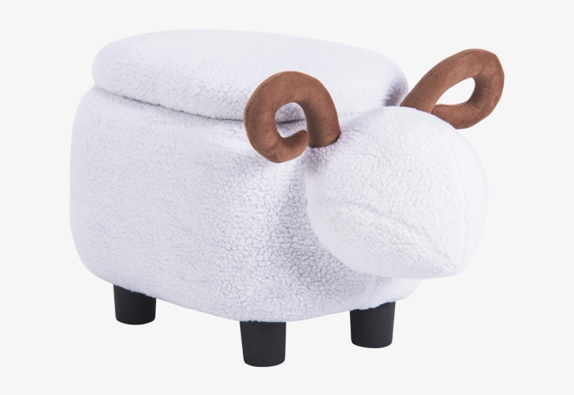 Stool - White Ram - Детска Табуретка, transparent png