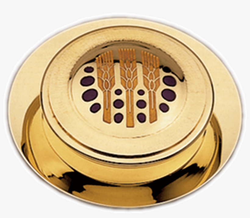 Portaviático Con Patena Motivo Espigas - Sacramental Bread, transparent png