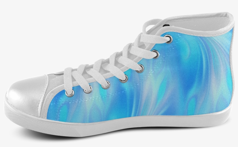 Blue Waves Classic High Top Canvas Shoes Women Designed - G Eazy Custom Shoes, transparent png