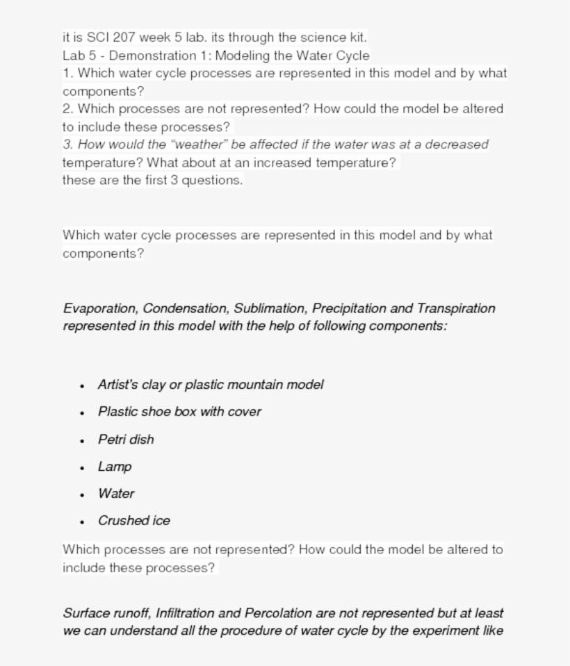 It Is Sci 207 Week 5 Lab, transparent png