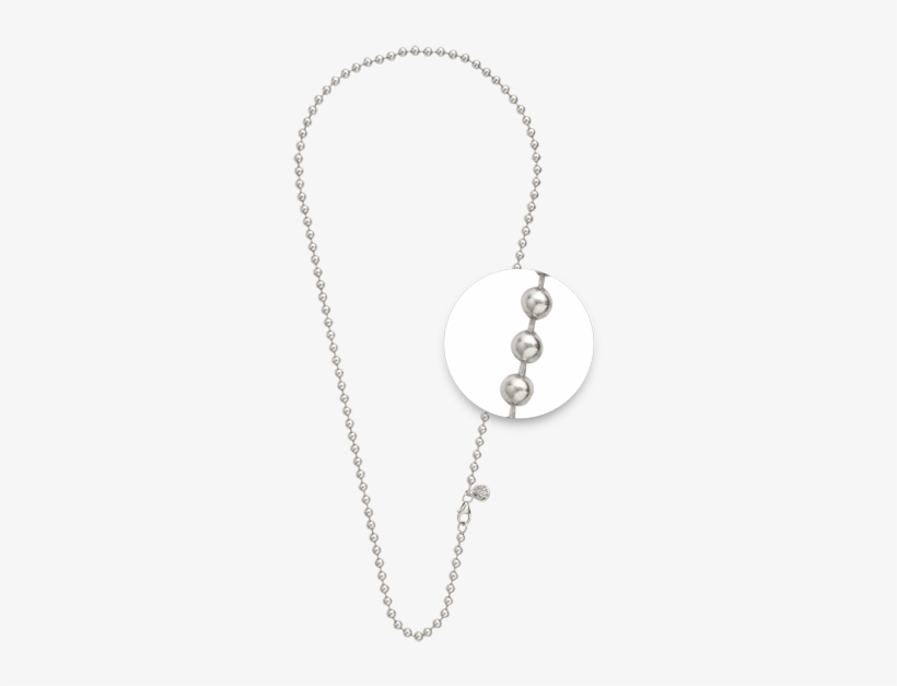 Nikki Lissoni Ny01s 4mm Ball Chain Necklet Silver Plated - Necklace, transparent png