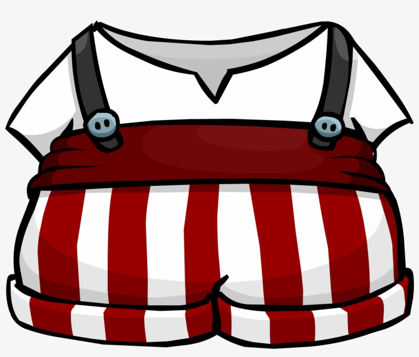 Stripedoveralls - Club Penguin Striped Overalls, transparent png