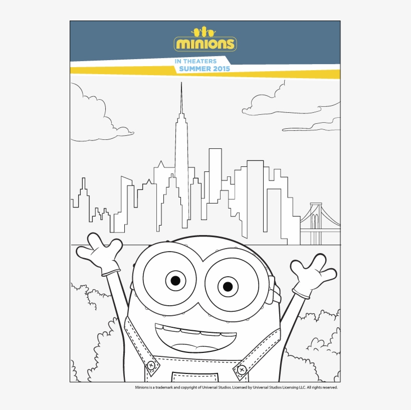 Minions Colouring - Minions Para Colorear 2015, transparent png