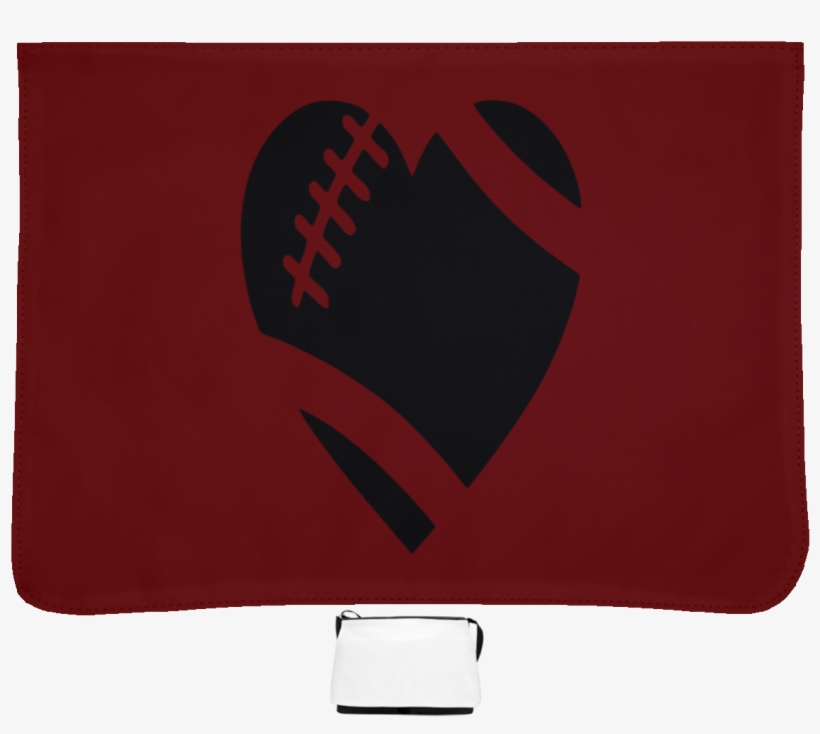 Football Heart Large Shoulder Bag - Heart, transparent png