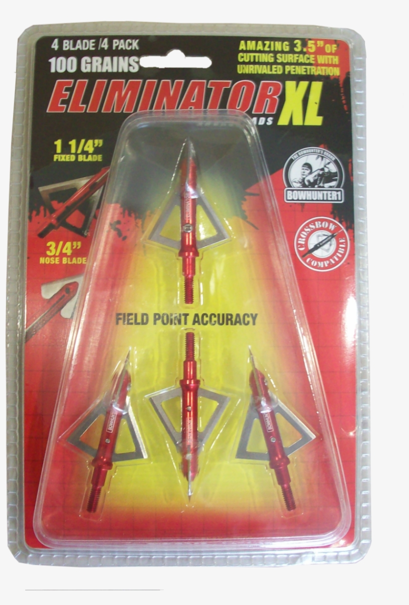 Bowhunter1 100 Grain Xl Broadhead - Eliminator (pack, transparent png