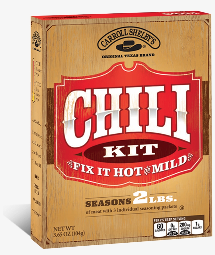 Carroll Shelby's Custom Chili Kit - Carroll Shelby's Chili Kit, transparent png