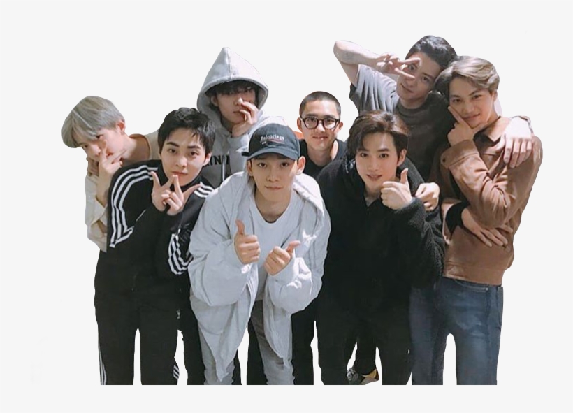 Exo Baekhyun Kyungsoo Chanyeol Suho Sehun Kai Chen - Exo Group Photo 2018, transparent png