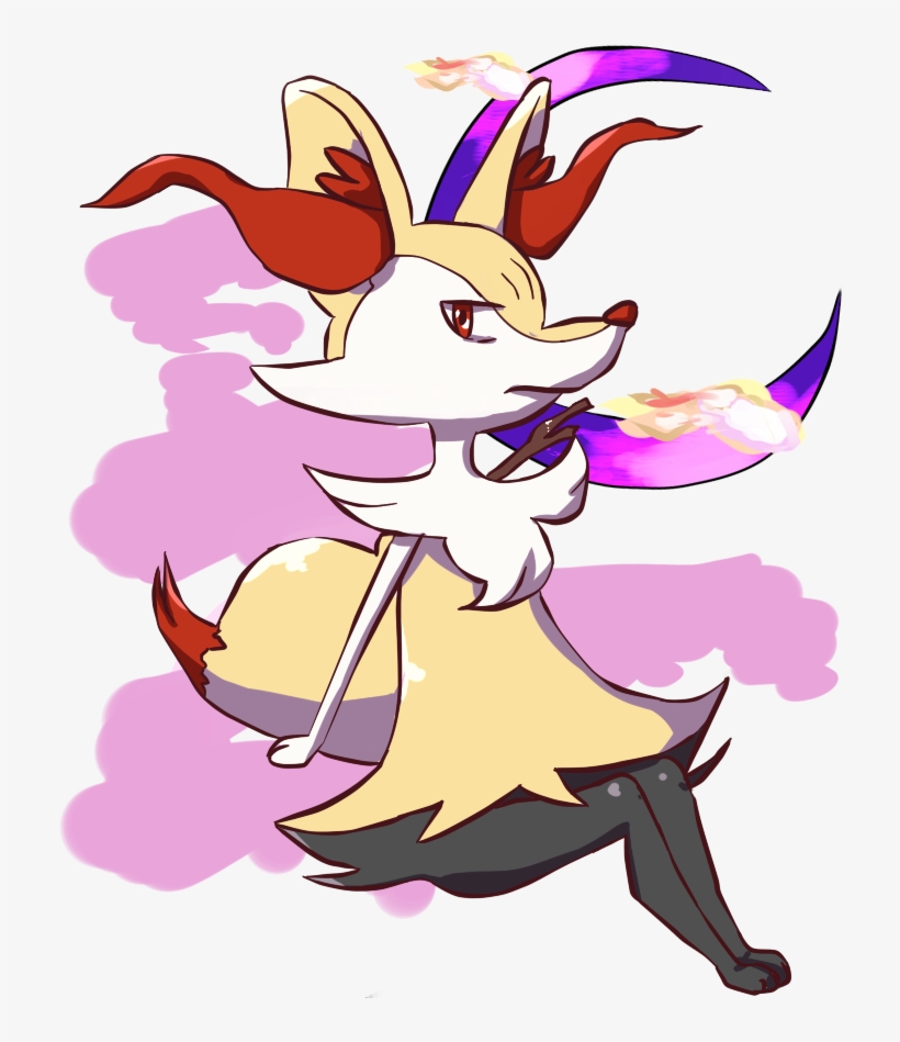 Author Comments - Braixen, transparent png