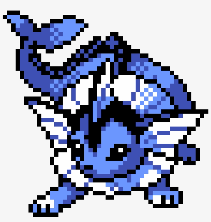 Vaporeon - Minecraft Vaporeon Pixel Art, transparent png