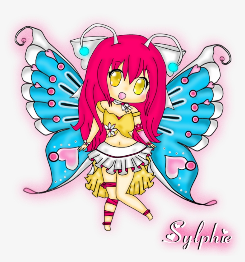 Nhan Fiction Sylphie Chibi Final1 By Princessdevin302 - Butterfly Girl Anime Chibi, transparent png