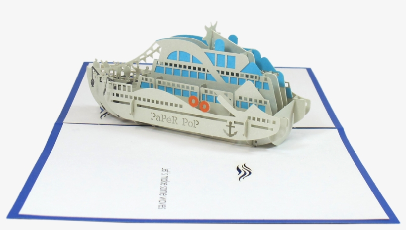 Party Boat Pop Up Card - Boat, transparent png