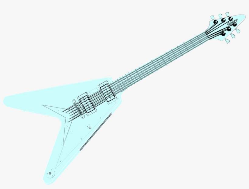 Guitar Clipart Teal - Electric Guitar, transparent png